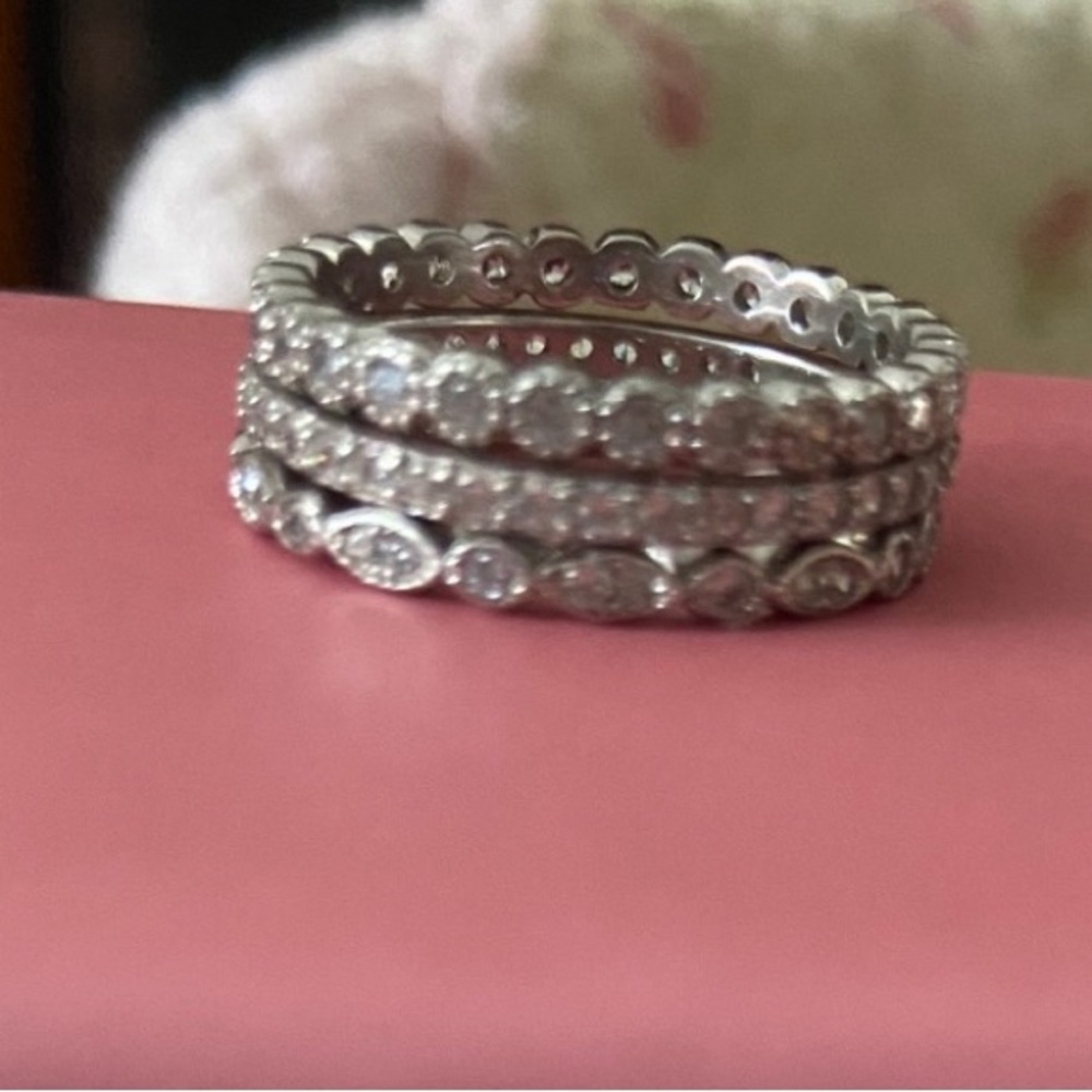 Gorgeous Women’s sterling silver wedding bands/stackable rings